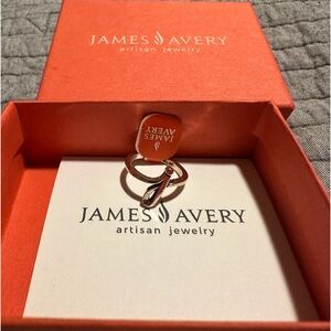 James Avery Silver J Ring, size 5